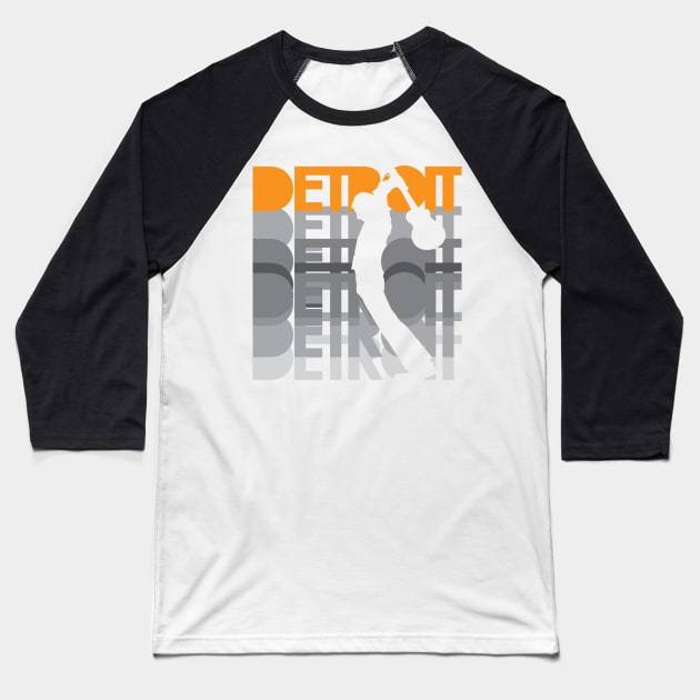 Detroit Smash Guitar light Baseball T-Shirt by Evan Derian